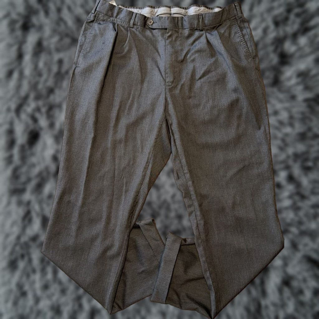 Ermenegildo Zegna Ermenegildo Zegna Pants Men 36x31 Wool Dress Dark Gray Mens Size US 36 / EU 52 - 1 Thumbnail