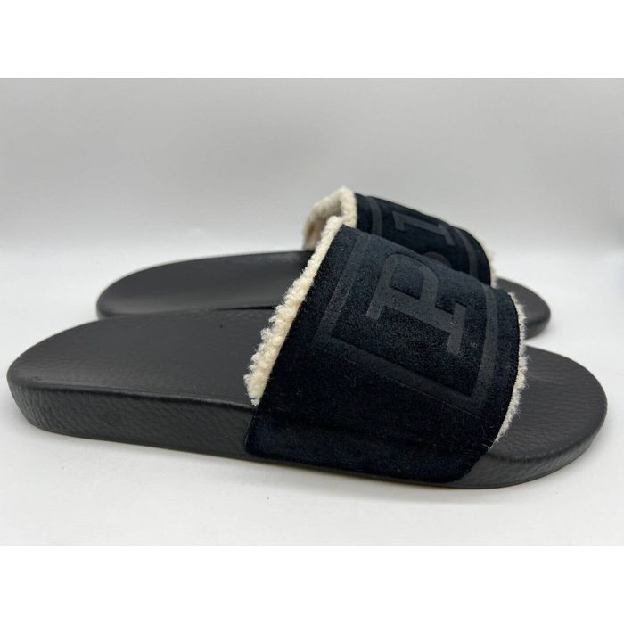 ralph lauren cayson sliders black