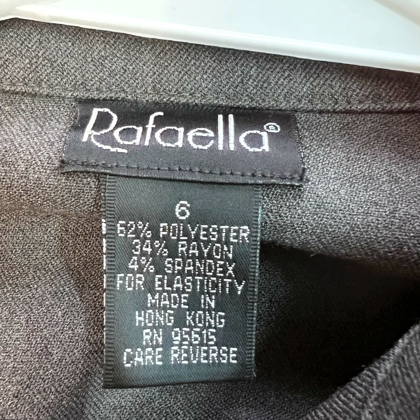 Vintage Rafaella Womens Charcoal Gray Jacket 2 Way Textured Stretch Long Sleeve Size 6 - Classic Casual Jacket Womens Size M / US 6-8 / IT 42-44 - 7 Thumbnail