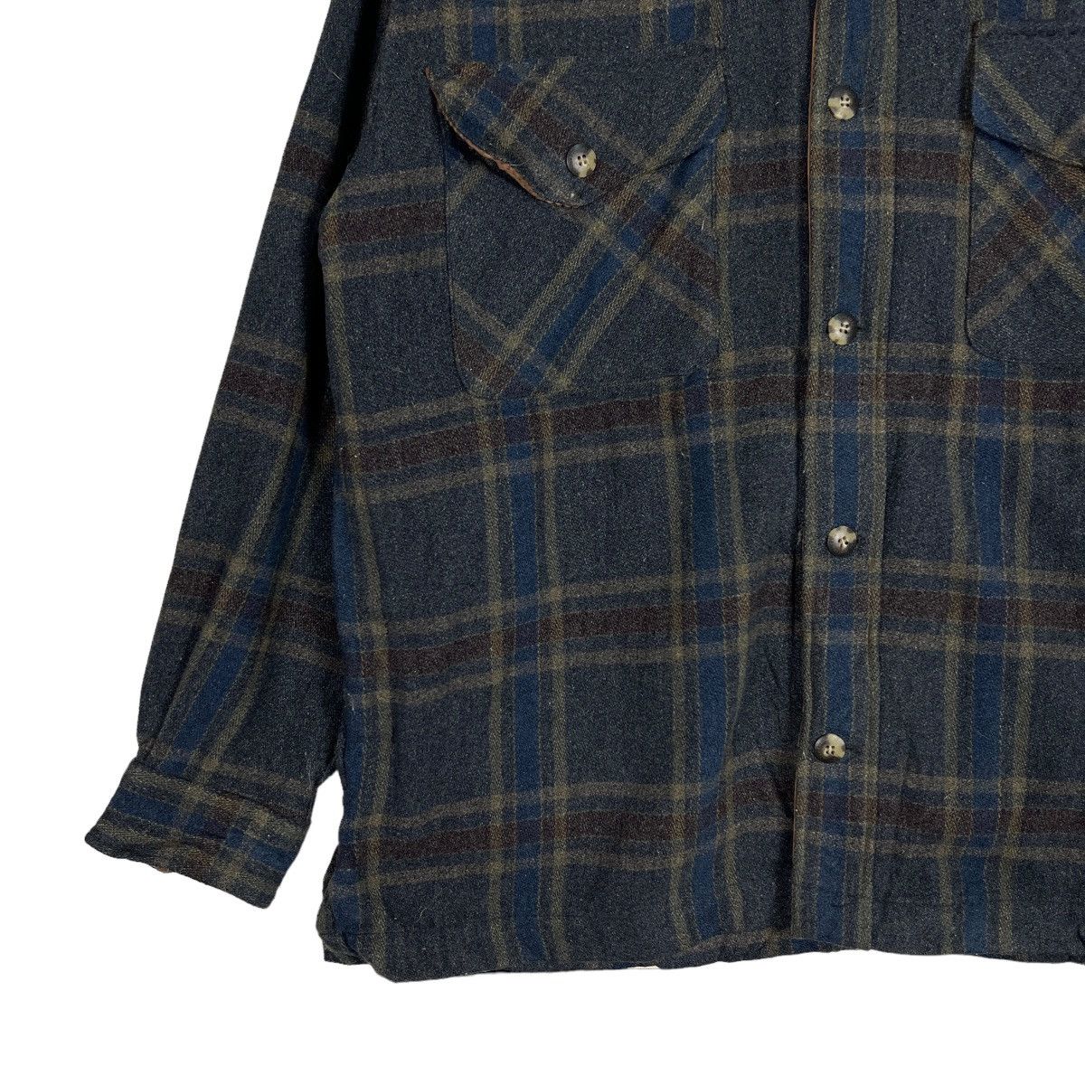 Issey Miyake 🔥 VINTAGE INTERMEZZO WOOL PLAID SHADOWS CPO JACKET Size US L / EU 52-54 / 3 - 7 Thumbnail