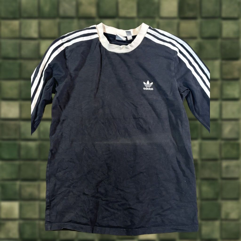 Adidas Adidas Classics 3-Stripes Long Sleeve Shirt Women S Black Pullover Casual Jersey Regular Fit Clean Wearable Vintage? Size S / US 4 / IT 40 - 1 Thumbnail