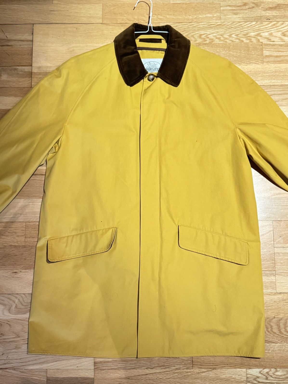 Other Good Life Paris Yellow Raincoat / Car Coat – 36 (Fits M-L) Size US M / EU 48-50 / 2 - 1 Thumbnail