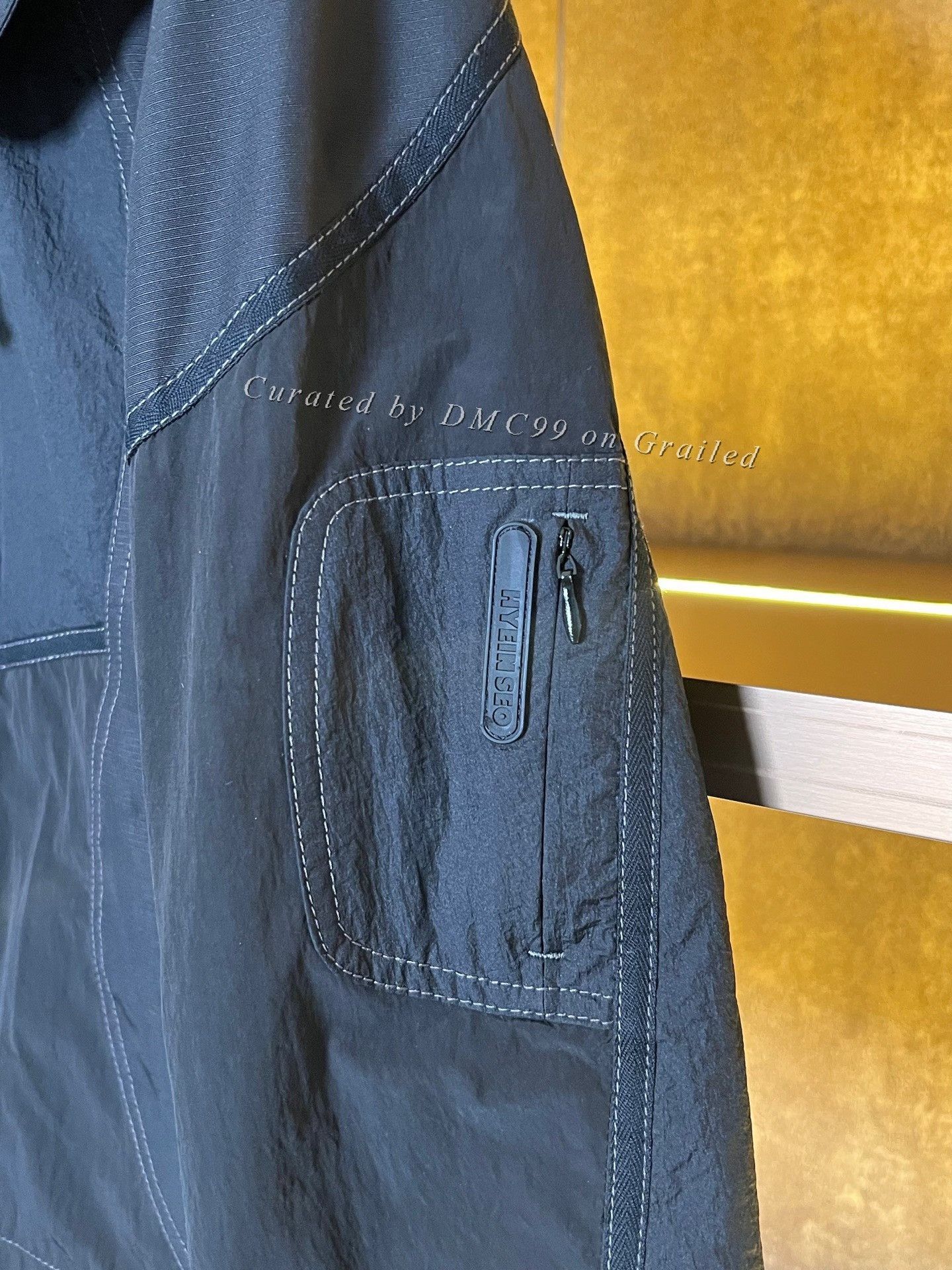 Hyein Seo Cropped Hooded Jacket in Black, Men's — image 3 of 5