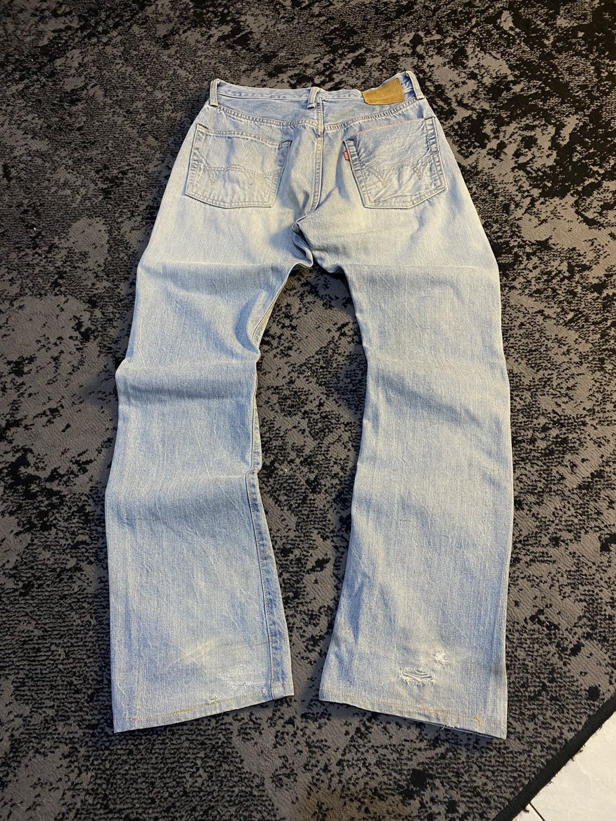 Kapital Vkei Wash Bootcut Selvedge Edwin 505 Distressed Jeans 🔥 Size US 29 - 3 Thumbnail