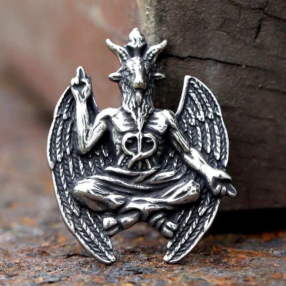 Jewelry Gothic Satan Goat Lucifer Pendant Necklace Size ONE SIZE - 1 Thumbnail