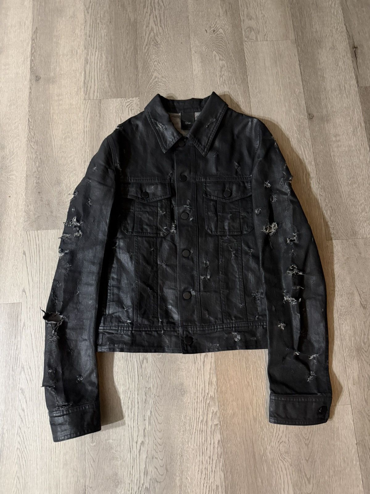 Dior Dior Homme SS04 ‘Strip’ Denim Jacket Size S / US 4 / IT 40 - 1 Thumbnail