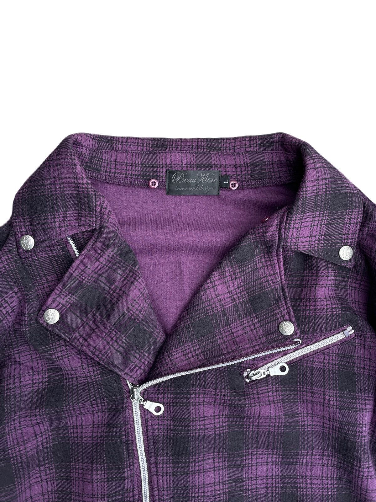 If Six Was Nine 2000s Japanese archive Vkei Plaid Zip Slim Jacket Gyaruo Size US S / EU 44-46 / 1 - 6 Thumbnail
