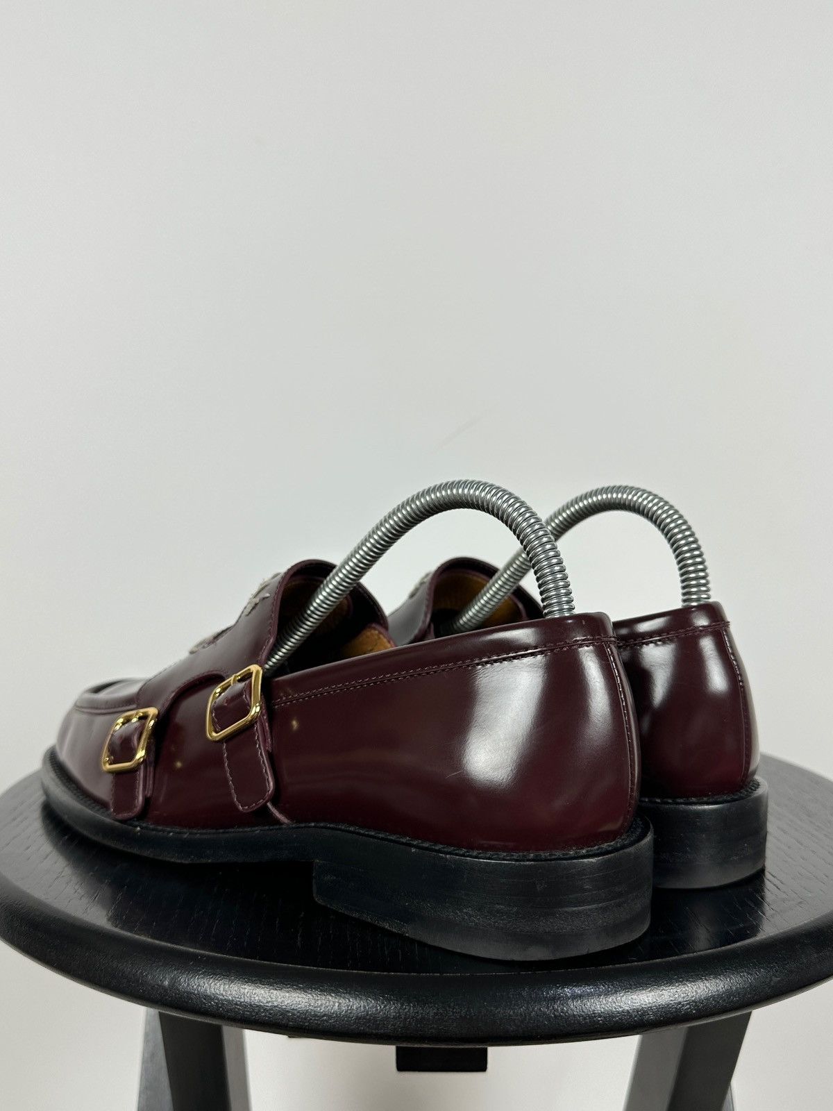 Marni Marni Bambi 3.0 Burgundy Leather Double Monk Strap Loafers Size US 8 / IT 38 - 5 Thumbnail
