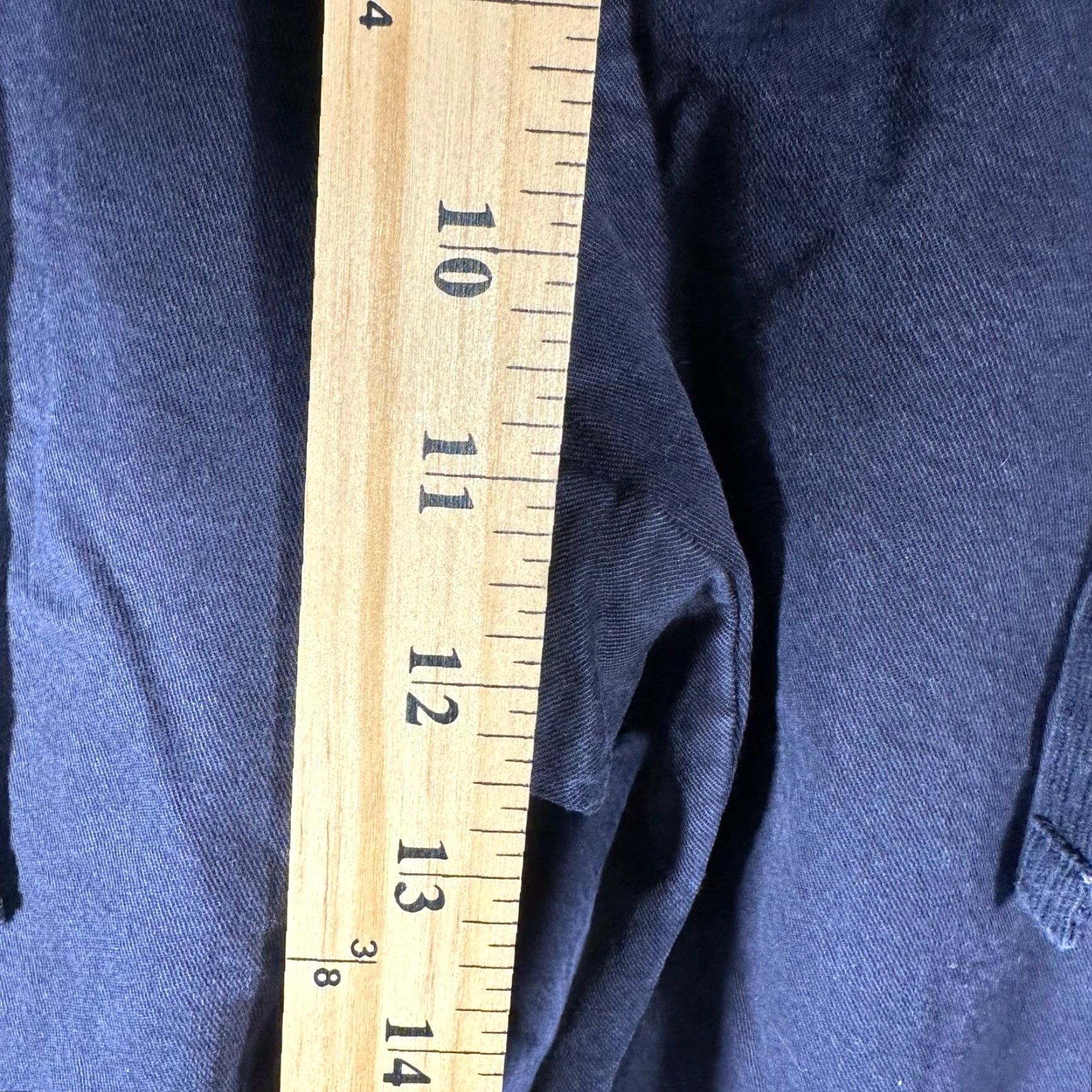 Alex Mill ALEX MILL Navy Blue Tencel Cotton Drawstring Field Pants Women Size 10 Cropped Size 32" / US 10 / IT 46 - 3 Thumbnail