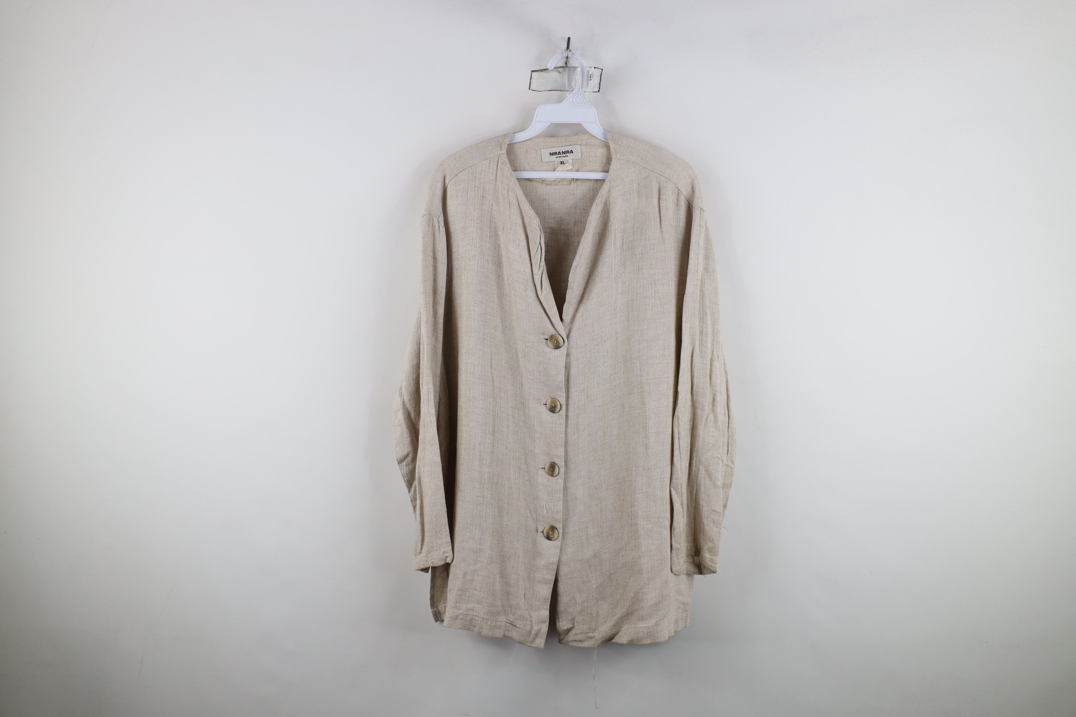 Vintage Vintage 90s Lagenlook Rayon Blend Baggy Button Shirt USA Size XL / US 12-14 / IT 48-50 - 1 Thumbnail