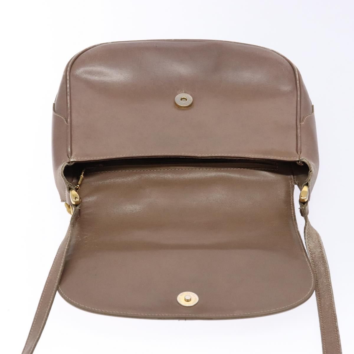 GUCCI Shoulder Bag Leather Beige Gold 001 115 001 115