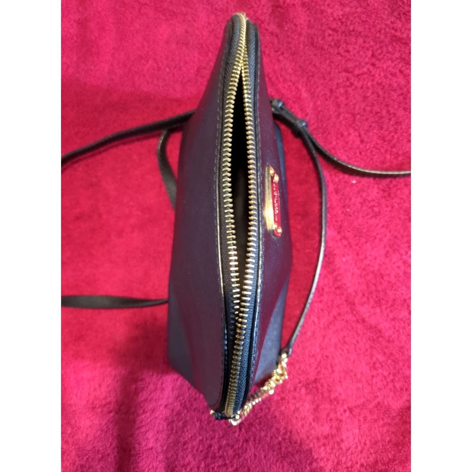 Michael Kors Michael Kors Cindy MK Dome Crossbody Bag Black Saffiano Leather Gold Women's Size ONE SIZE - 5 Thumbnail