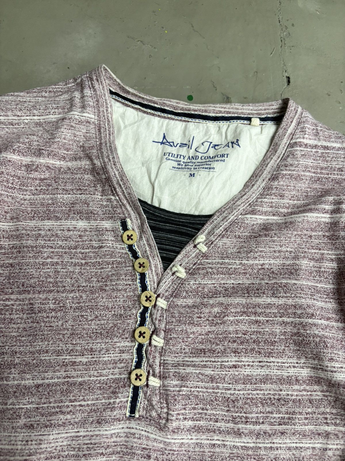 Greg Lauren Vintage Greg Lauren Inspired Long Sleeve Henley Shirt Size US S / EU 44-46 / 1 - 2 Thumbnail