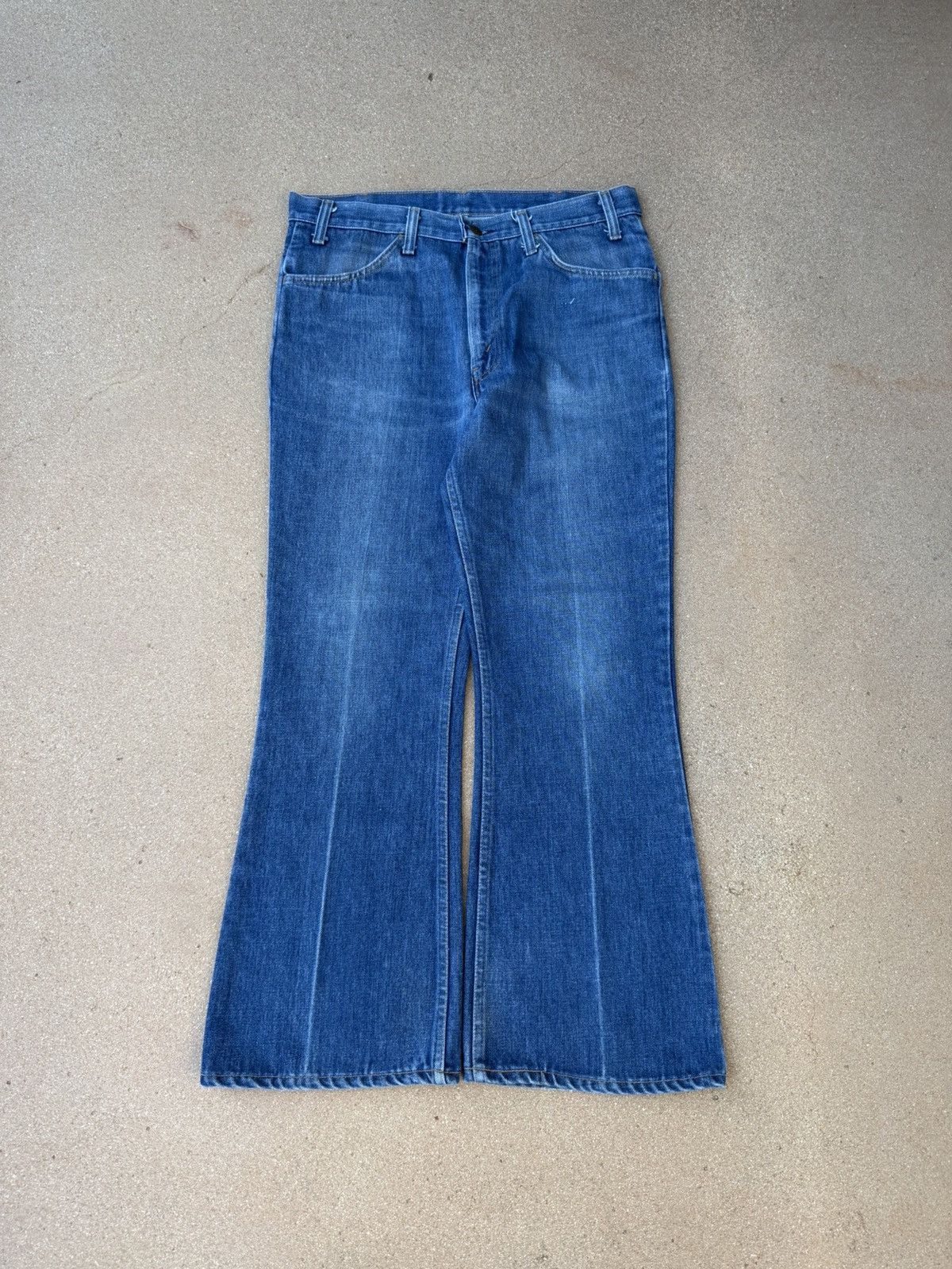 Levi's Vtg 70’s Levi’s 646 Orange Tab Bellbottom Flare Jeans 35x29 Size US 35 - 1 Thumbnail