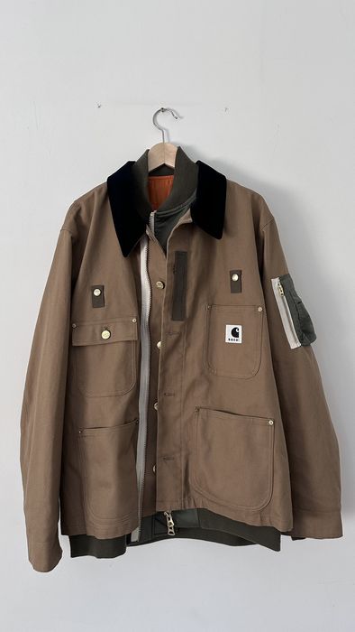 Carhartt Sacai X Carhartt WIP Canvas MA-1 Michigan Jacket - Size 3