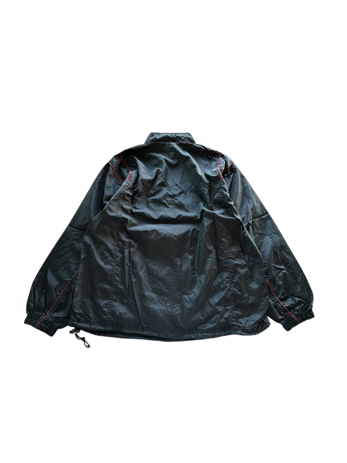 Reebok × Vintage Vintage Adidas Black Windbreaker With Red Line Embroidery Size US XL / EU 56 / 4 - 2 Thumbnail
