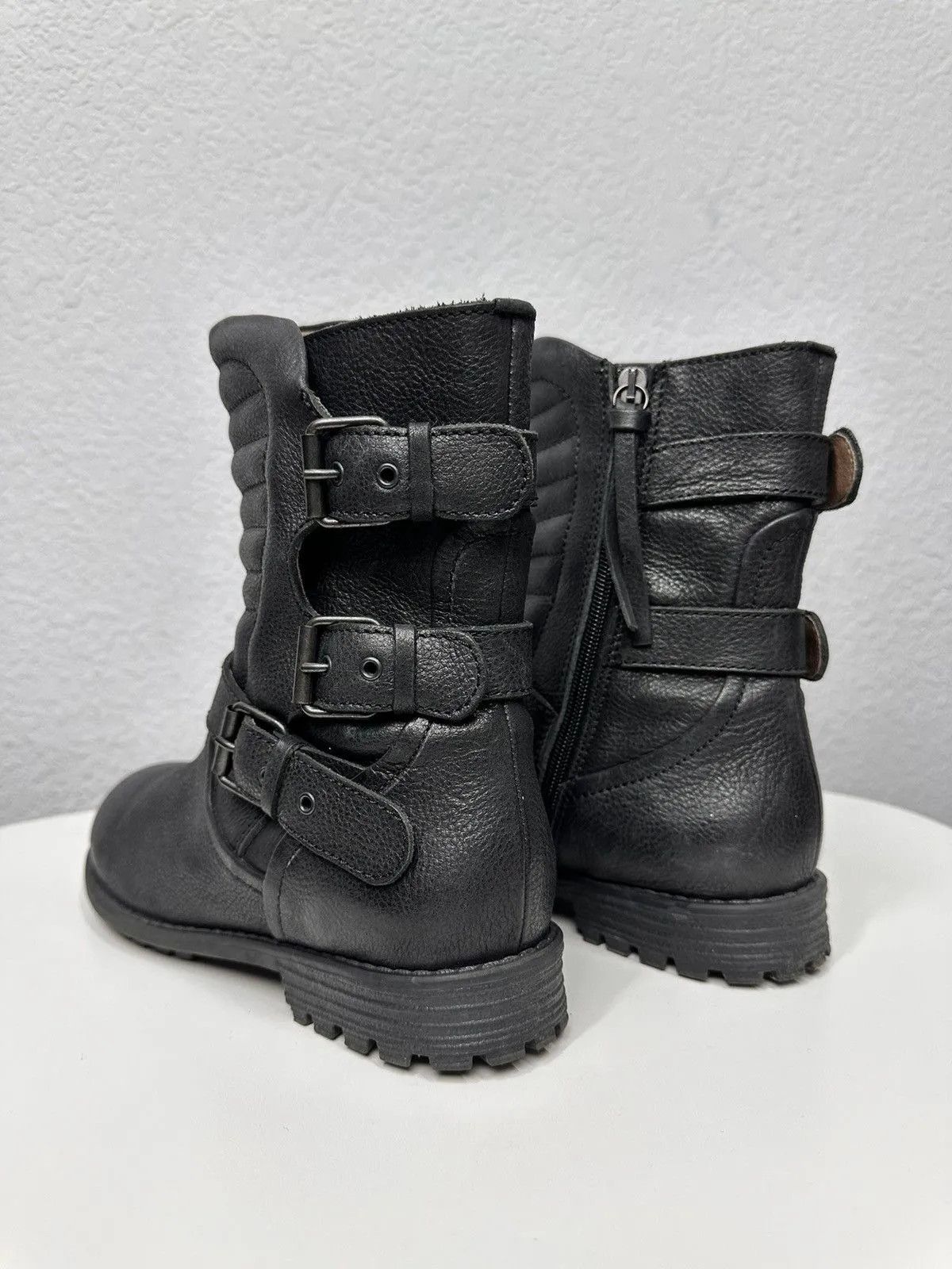 A.S.98 VINTAGE ENGINEER STYLE BOOTS BLACK AS 98 LEATHER HAND MADE Size US 7 / EU 40 - 8 Thumbnail