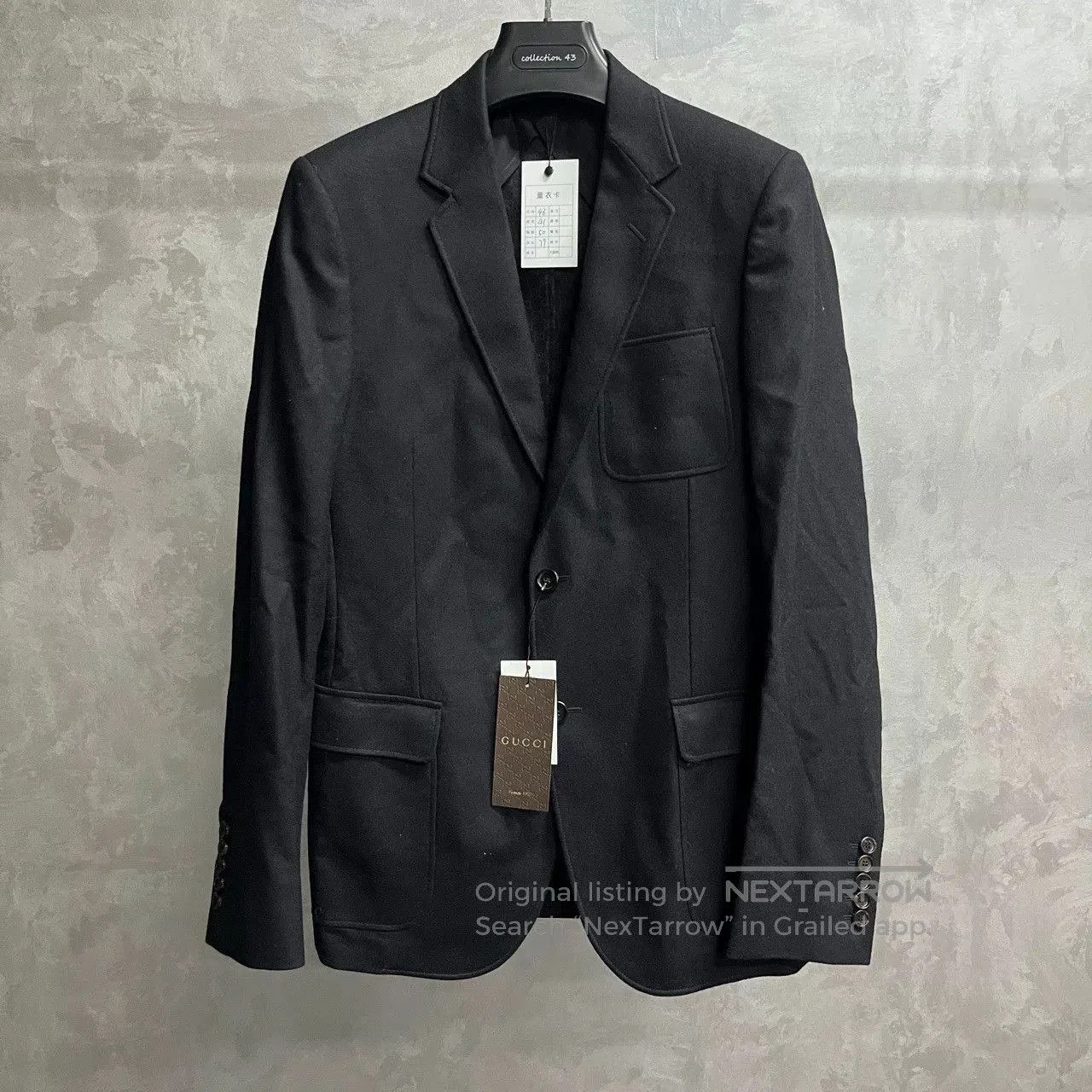 Gucci Gucci Black Logo Print Sword Collar Jacket. Size US M / EU 48-50 / 2 - 1 Thumbnail