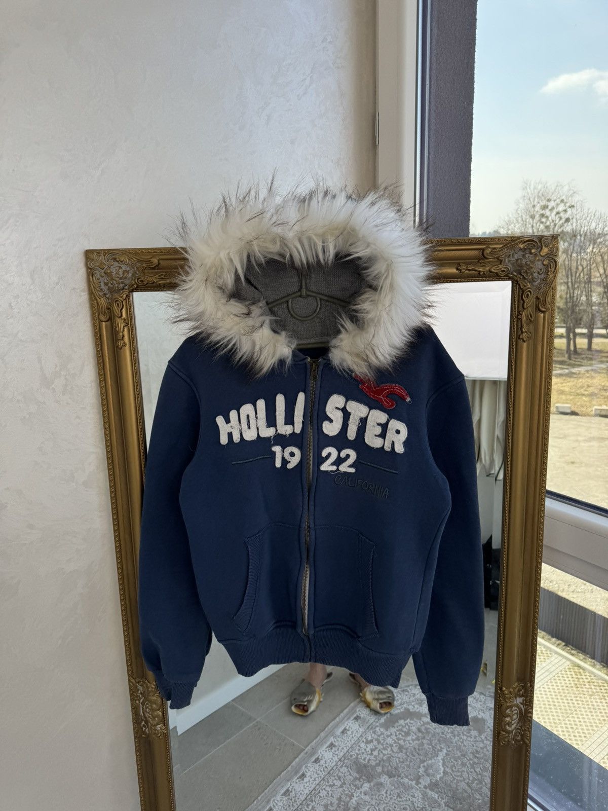 If Six Was Nine Vtg Y2K If6was9 LGB Goa Vibe Holister fur Zip Hood Size S / US 4 / IT 40 - 2 Thumbnail