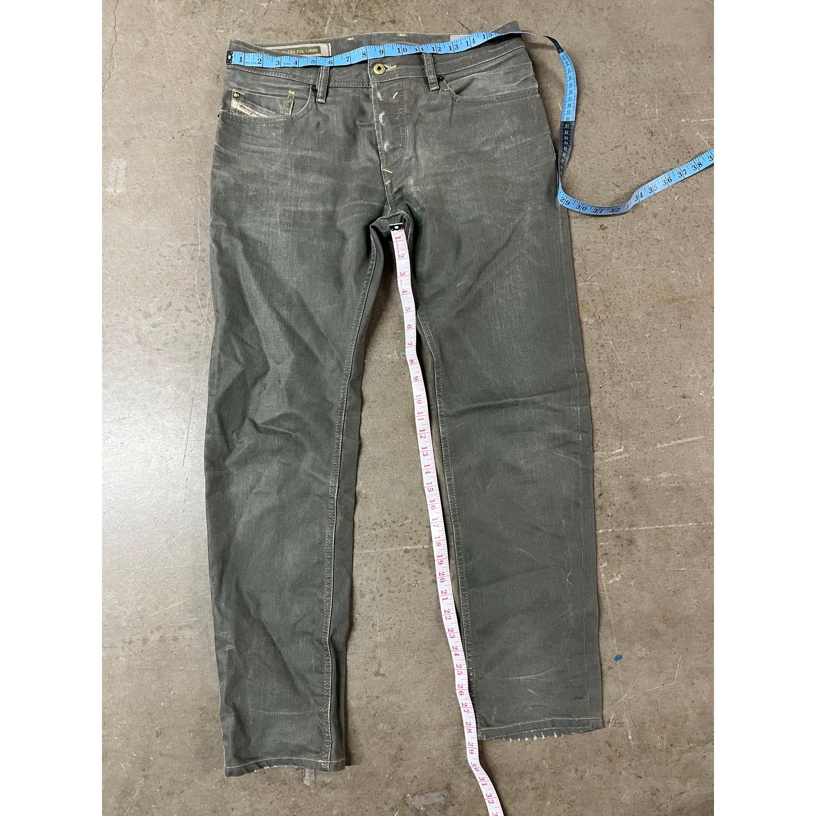 Diesel Diesel - Waykee Regular Straight / stone washed gray / 31x29 Size US 31 - 3 Thumbnail