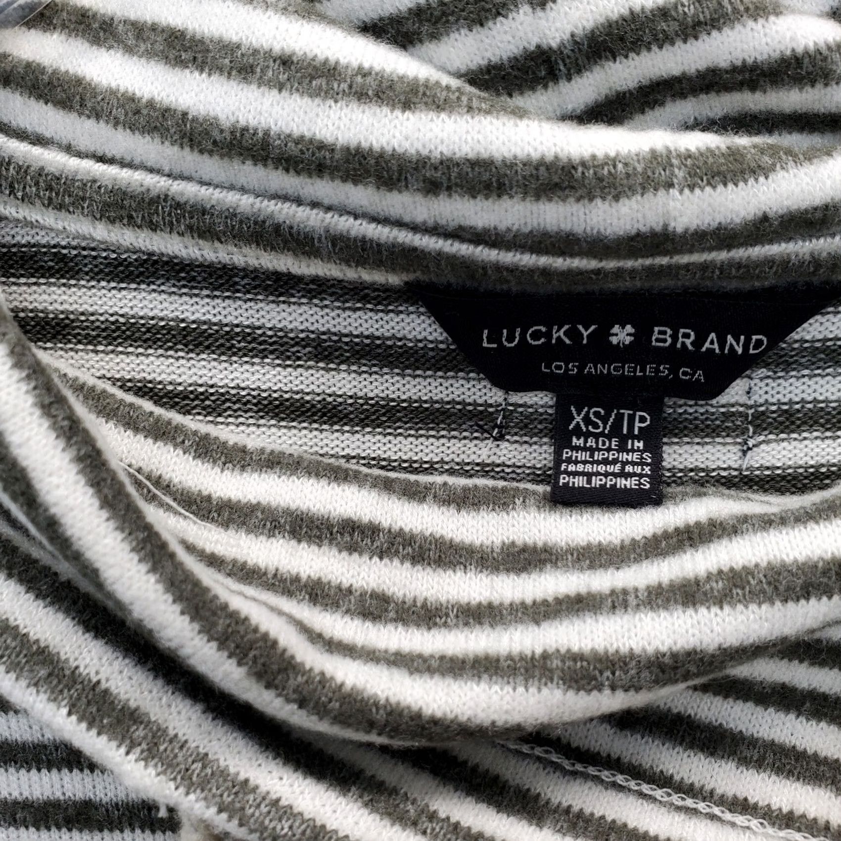 Lucky Brand Lucky Brand Top Women XS Multicolor Striped Viscose Long Sleeve Pullover Size XS / US 0-2 / IT 36-38 - 4 Thumbnail
