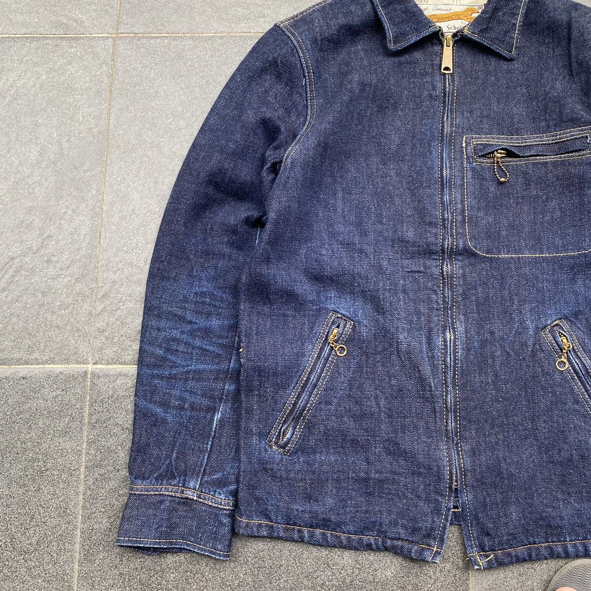 Schott 90s Perfecto by Schott Nyc Selvedge Zip Up Denim Jacket Size US M / EU 48-50 / 2 - 2 Thumbnail