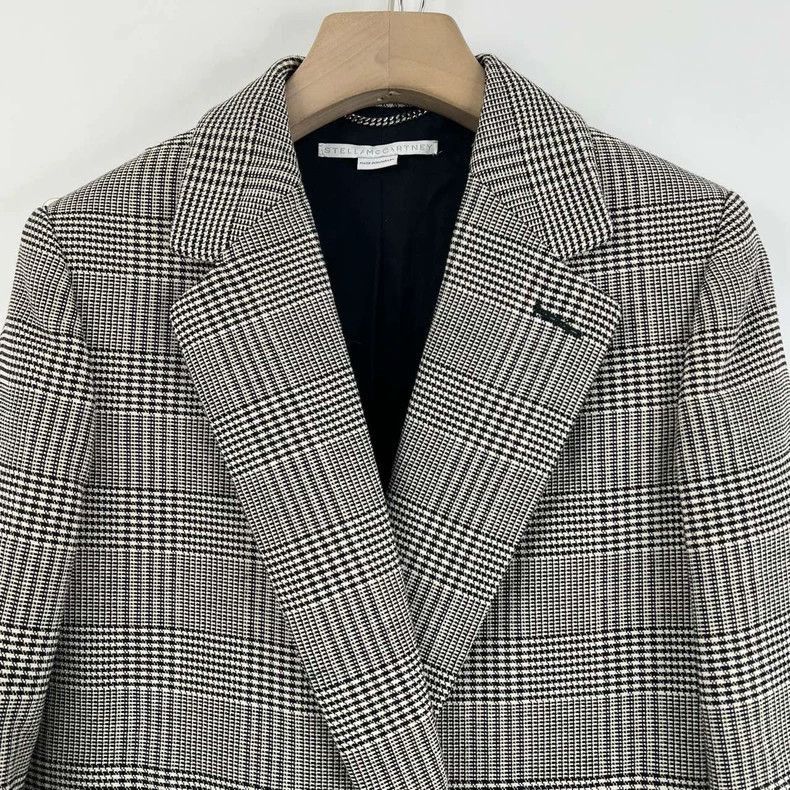 Celine Stella McCartney Houndstooth Pattern Blazer Size M / US 6-8 / IT 42-44 - 4 Thumbnail