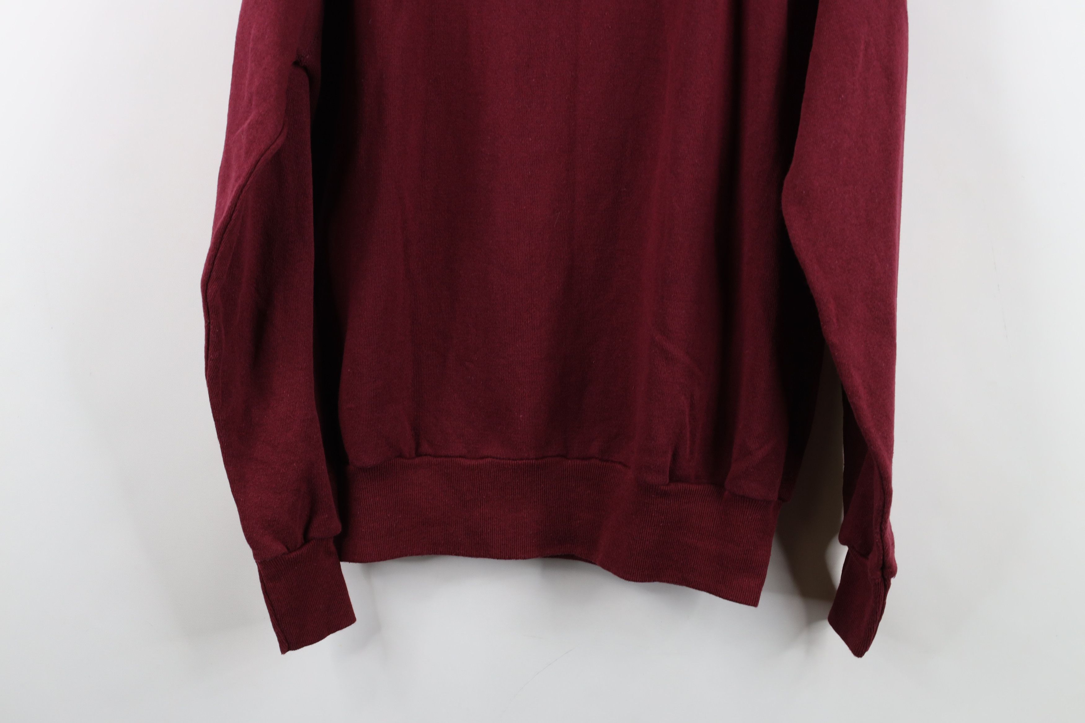Vintage Vintage 70s 80s Streetwear Raglan Sweatshirt Burgundy USA Size L / US 10 / IT 46 - 11 Thumbnail