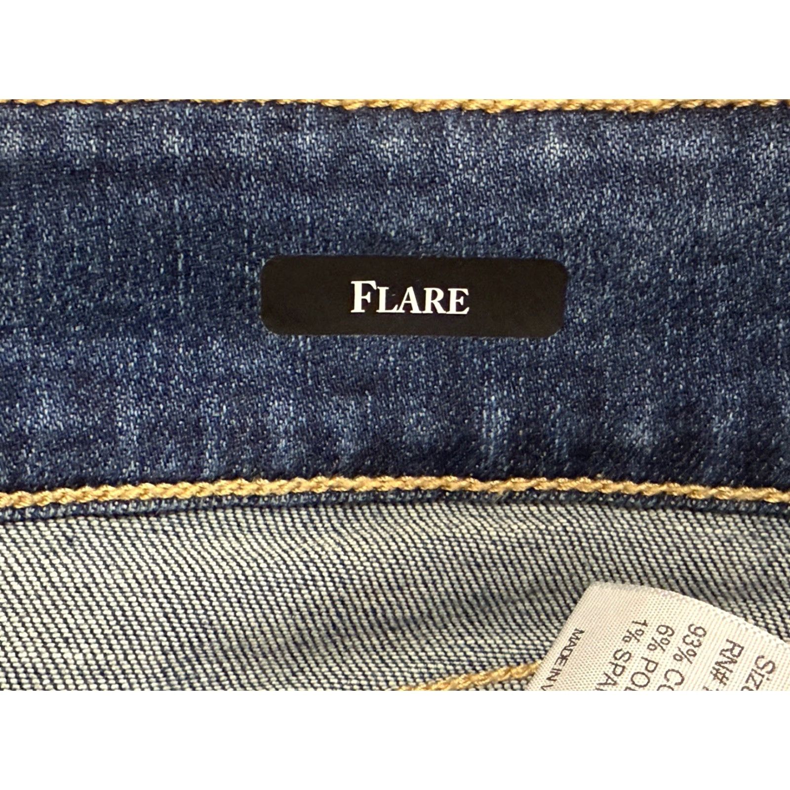 Vintage Judy Blue Daydream Believer Flare Jeans 32x32.5 Dark Blue Women NWT Size 24" / US 00 / IT 34 - 6 Thumbnail