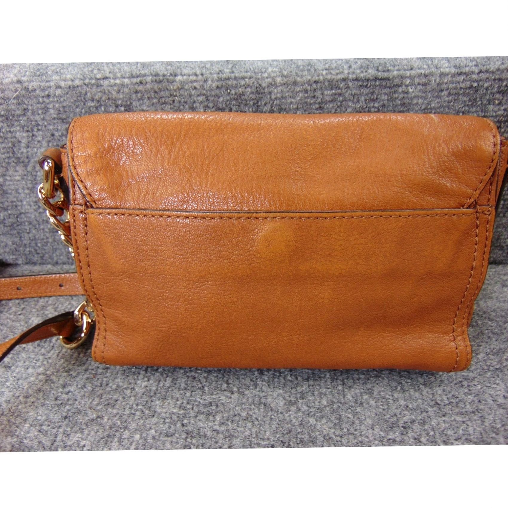 Michael Kors Michael Kors Hamilton Crossbody Bag Brown Leather Small Lock Chain Strap Clutch Wristlet Size ONE SIZE - 4 Thumbnail