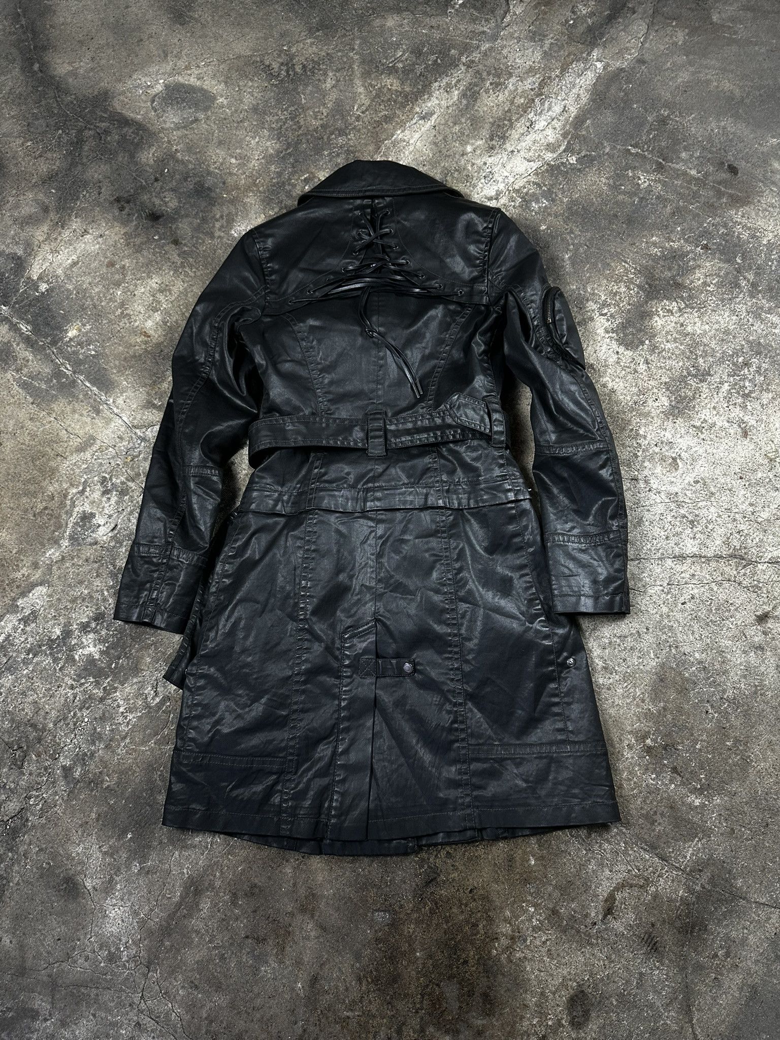 Jean Paul Gaultier 2in1 2000s Jean Paul Gaultier Waxed Vintage Coat Archive Size L / US 10 / IT 46 - 9 Thumbnail
