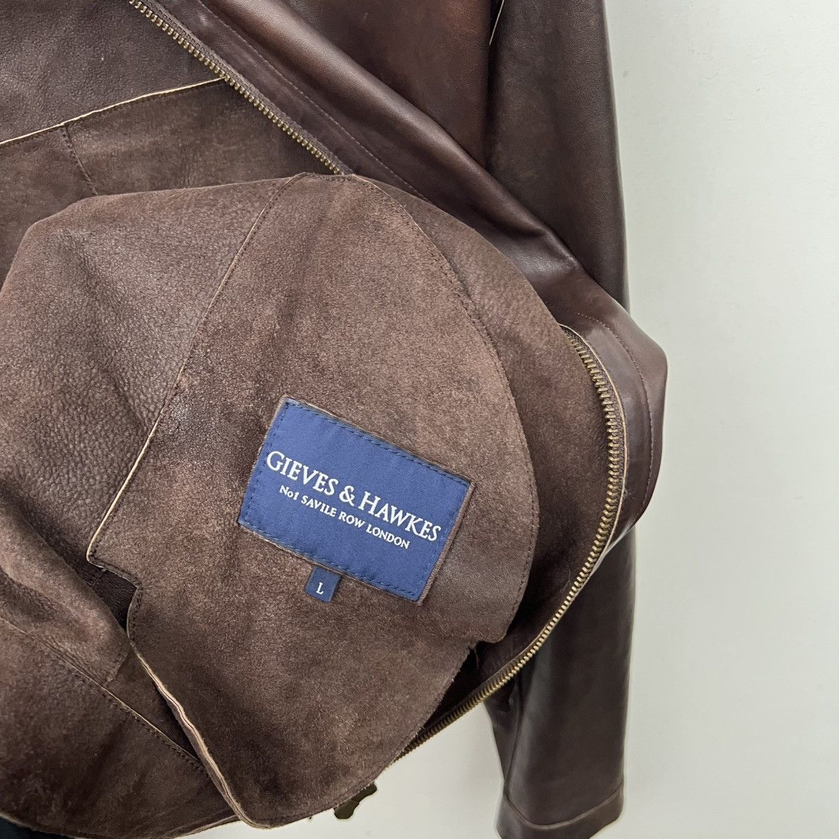 Gieves & Hawkes GIEVES & HAWKES leather jacket vintage Size US L / EU 52-54 / 3 - 12 Thumbnail