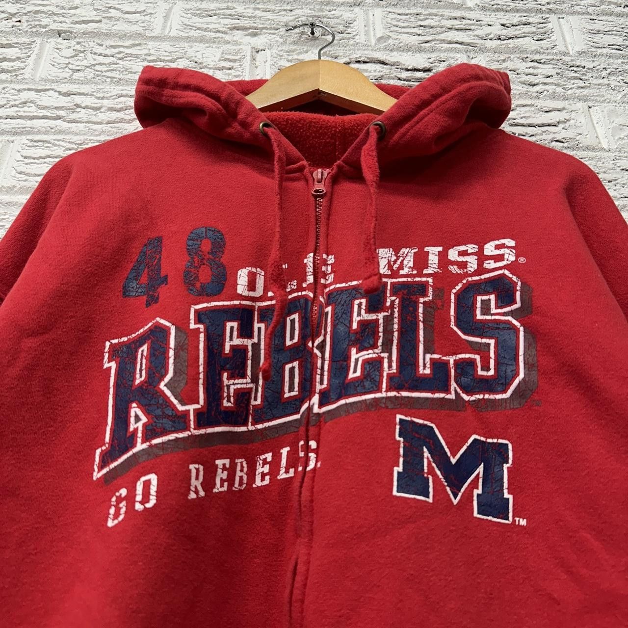 Vintage Y2K Ole Miss Rebels Zip Up Hoodie Sweatshirt XXL Size US XXL / EU 58 / 5 - 1 Thumbnail