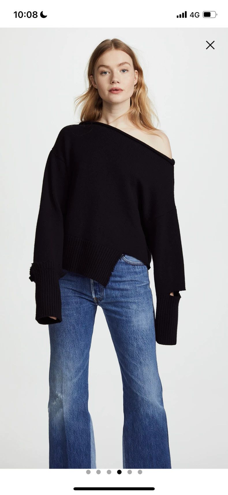 Helmut Lang HELMUT LANG Irregularly slanted off-shoulder sweater Size XS / US 0-2 / IT 36-38 - 4 Thumbnail
