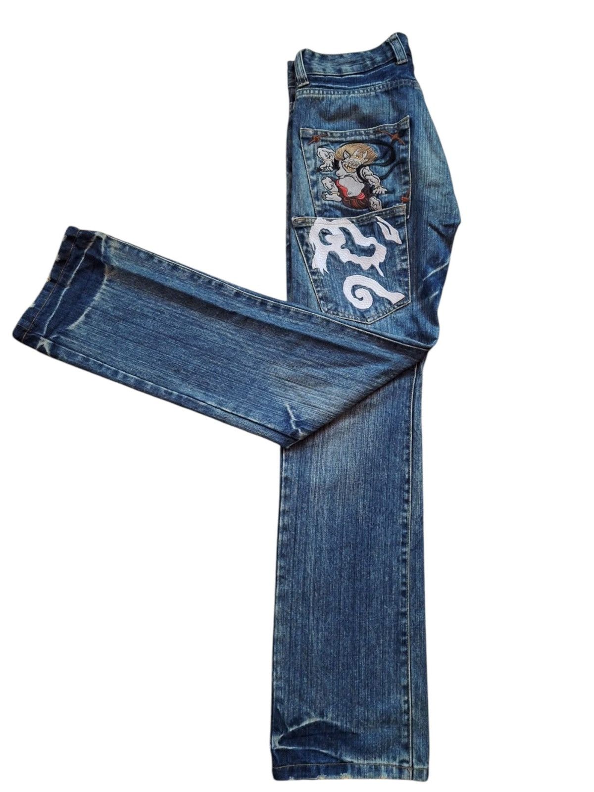 Other Japanese Sukajan Denim Double Pocket Embroidery Jeans Size US 31 - 9 Thumbnail