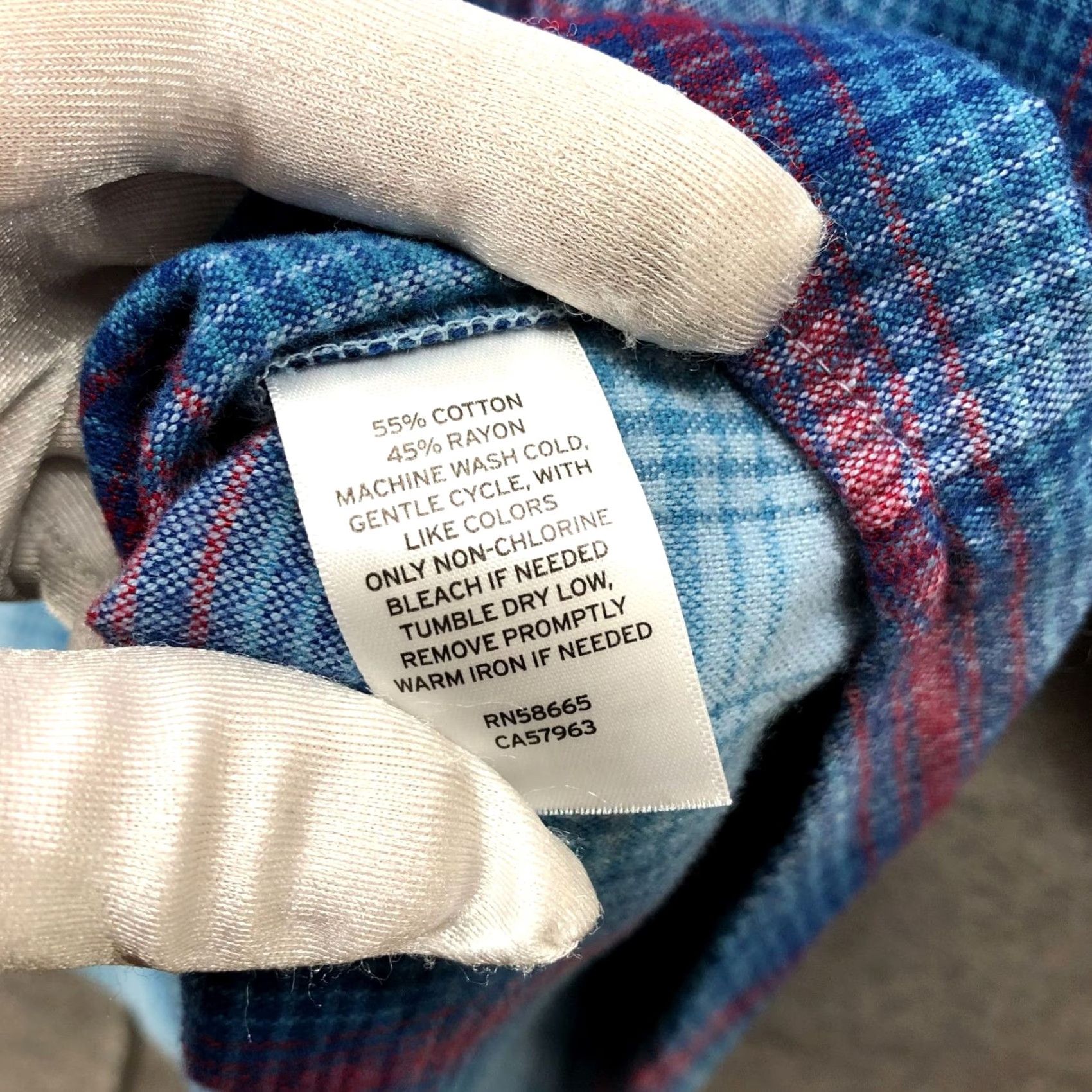 Vintage BP Nordstrom Oversized Flannel Shirt Womens S Blue Red Plaid Boyfriend Shirt Size S / US 4 / IT 40 - 6 Thumbnail