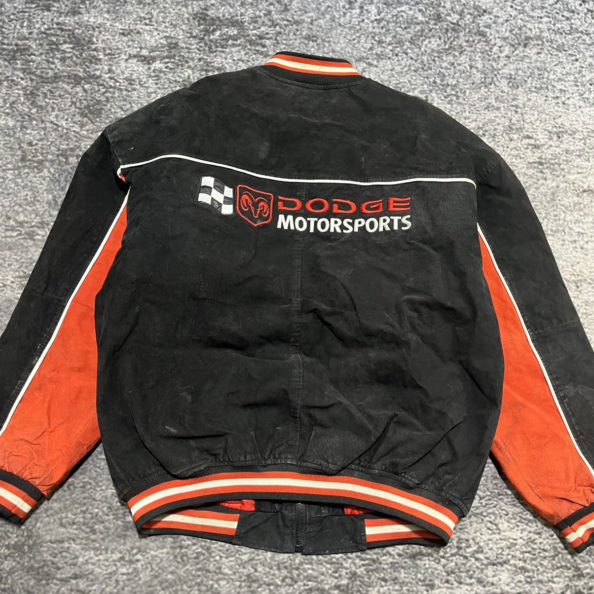 Vintage VINTAGE 90s DODGE MOTORSPORTS RACING SUEDE JACKET MEDIUM Size US M / EU 48-50 / 2 - 12 Thumbnail