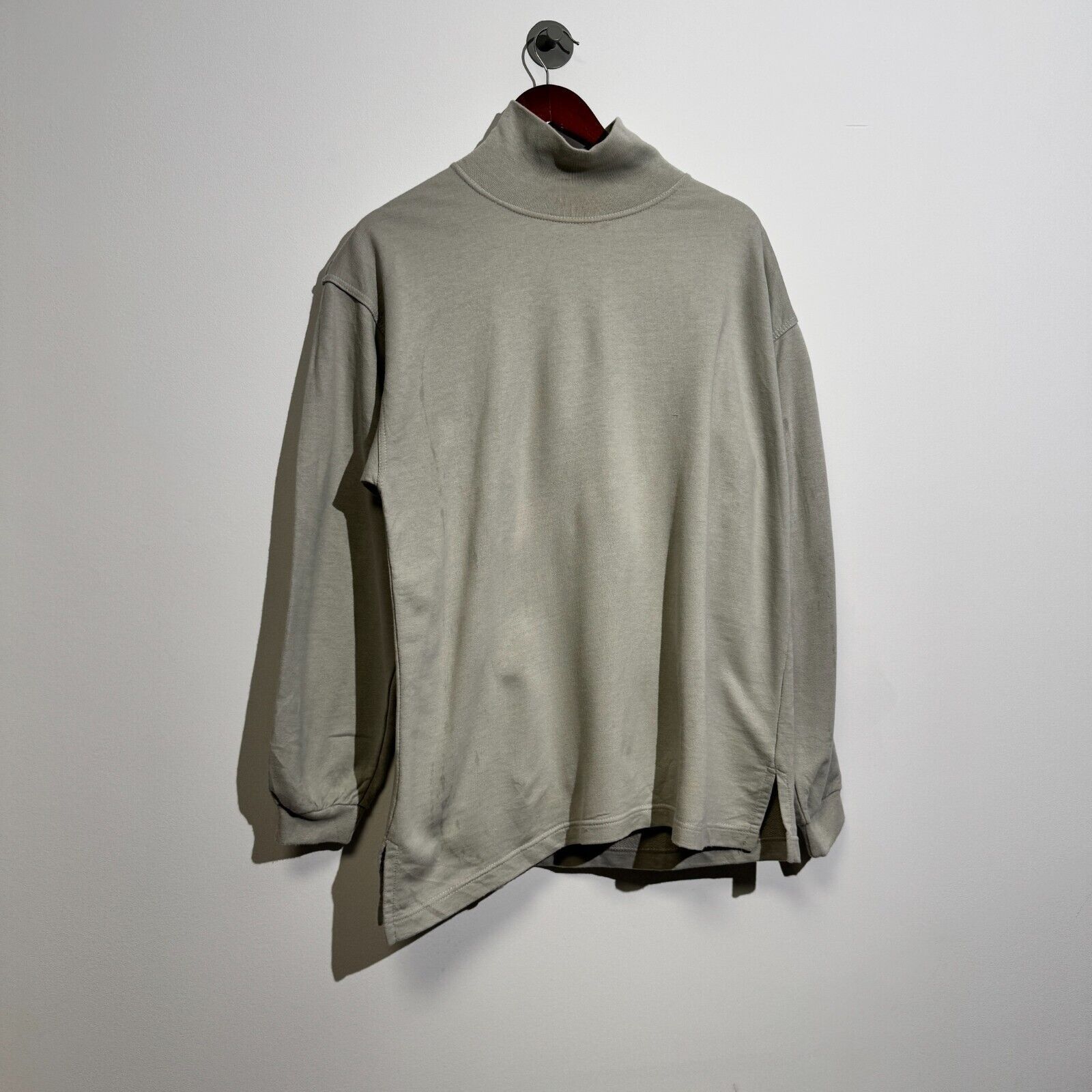 Vintage Vintage Unisex Gray Cotton Turtleneck Sweater Size L Regular Size US L / EU 52-54 / 3 - 2 Thumbnail