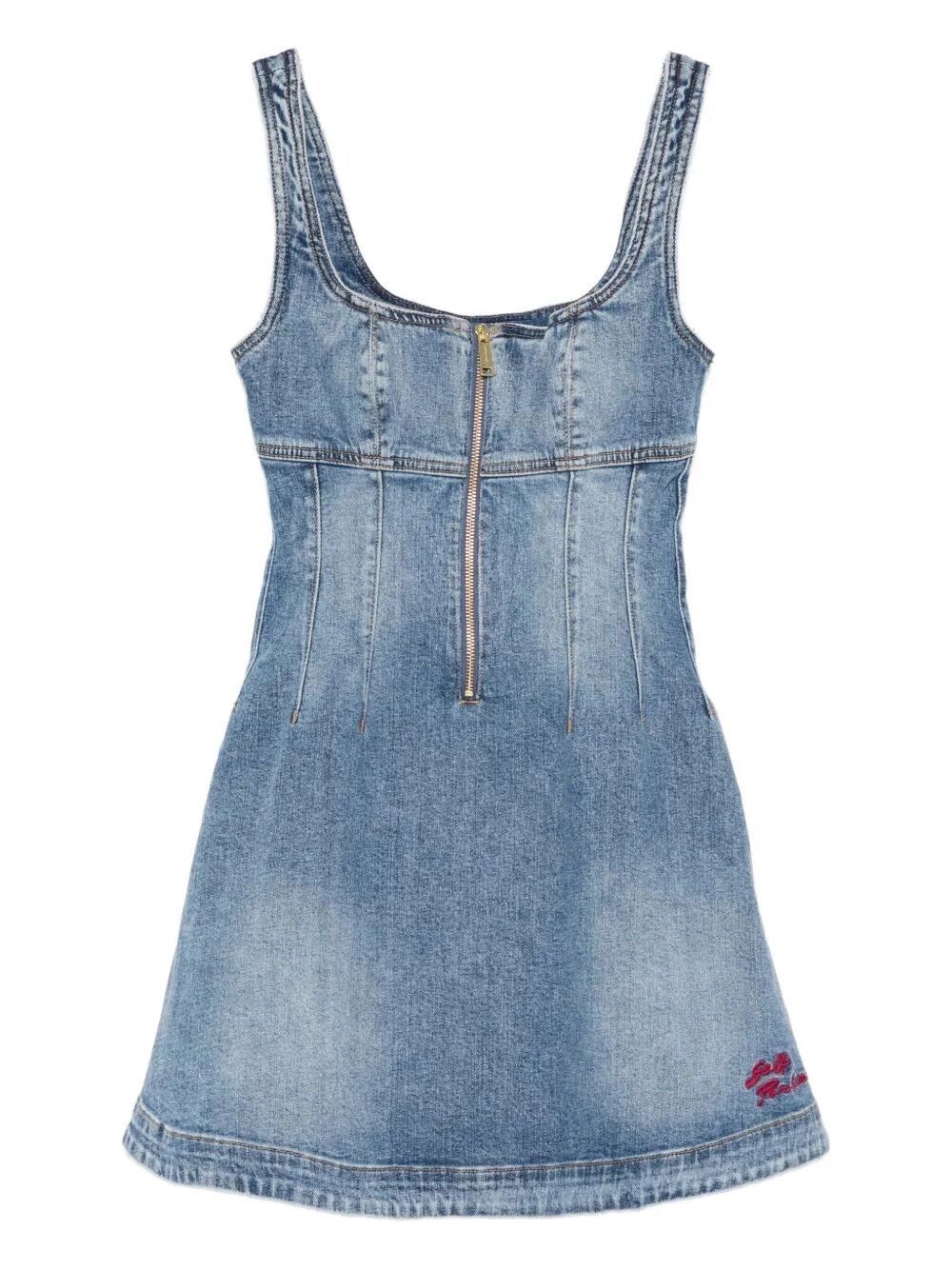 Self-Portrait Denim Mini Dress Size M / US 6-8 / IT 42-44 - 1 Thumbnail