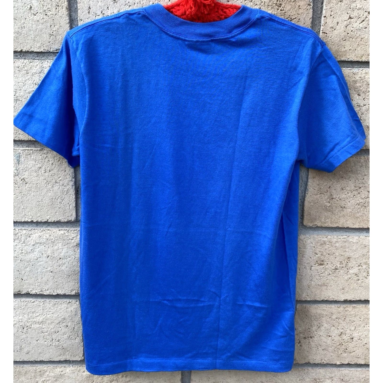 Vintage VINTAGE Oneita Nichols Cougars T-Shirt Graphic Print Blue 50/50 Male Adult M Short Sleeve Crew Neck 1980s 1990s Animals School Mens Size US M / EU 48-50 / 2 - 5 Thumbnail