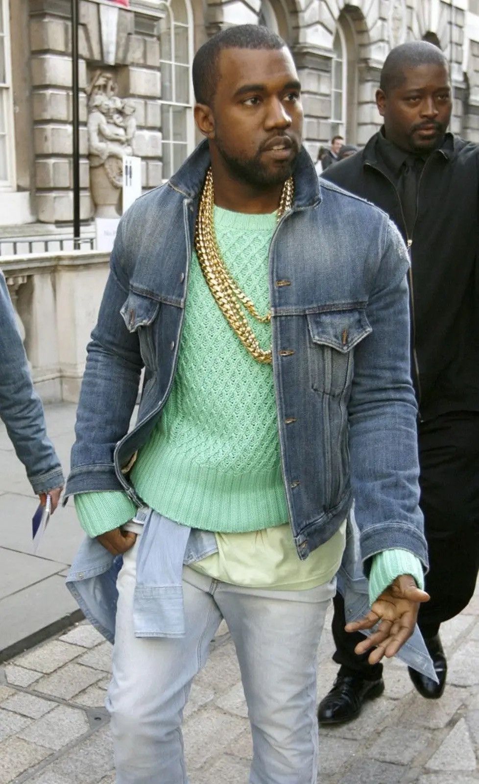 Acne Studios Acne Studios Cable Knit Sweater Blue Kanye West Size L / US 10 / IT 46 - 2 Thumbnail