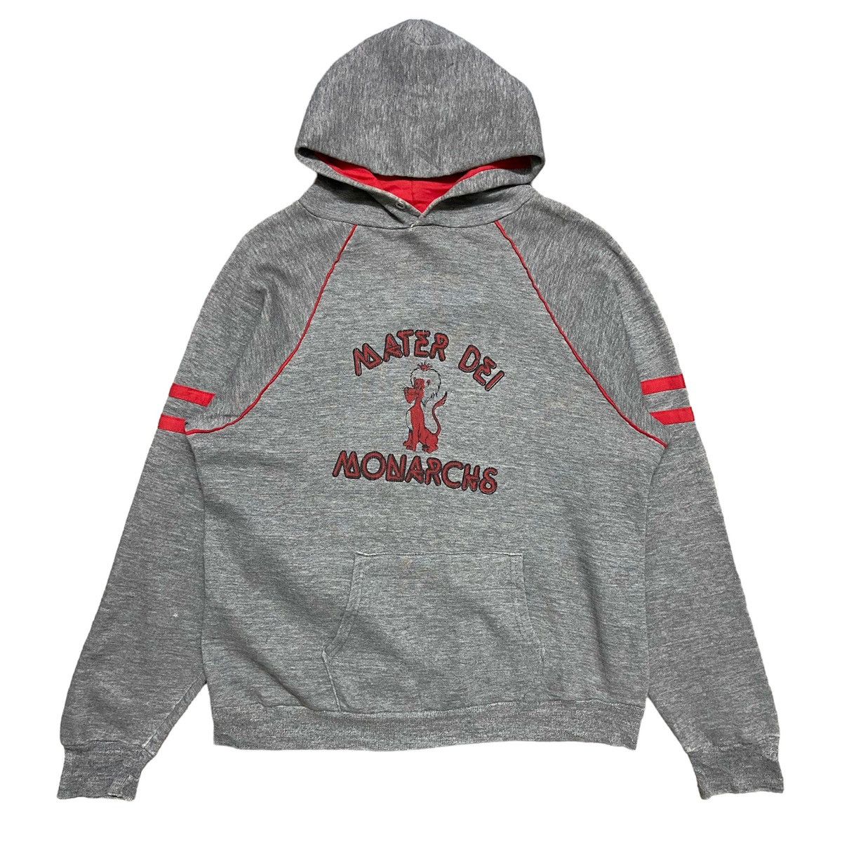 Vintage Vintage 80s Mater Dei Monarch High School Hoodie Size US L / EU 52-54 / 3 - 1 Thumbnail