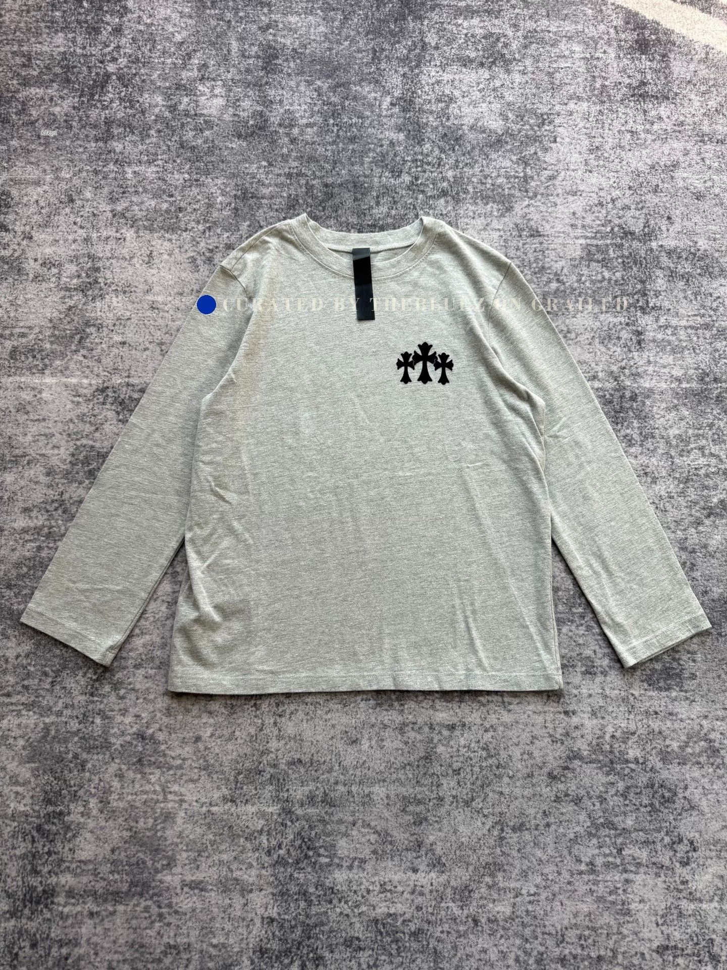 Chrome Hearts Chrome Hearts Gray Flocked Nine-Sleeve Size US M / EU 48-50 / 2 - 1 Thumbnail