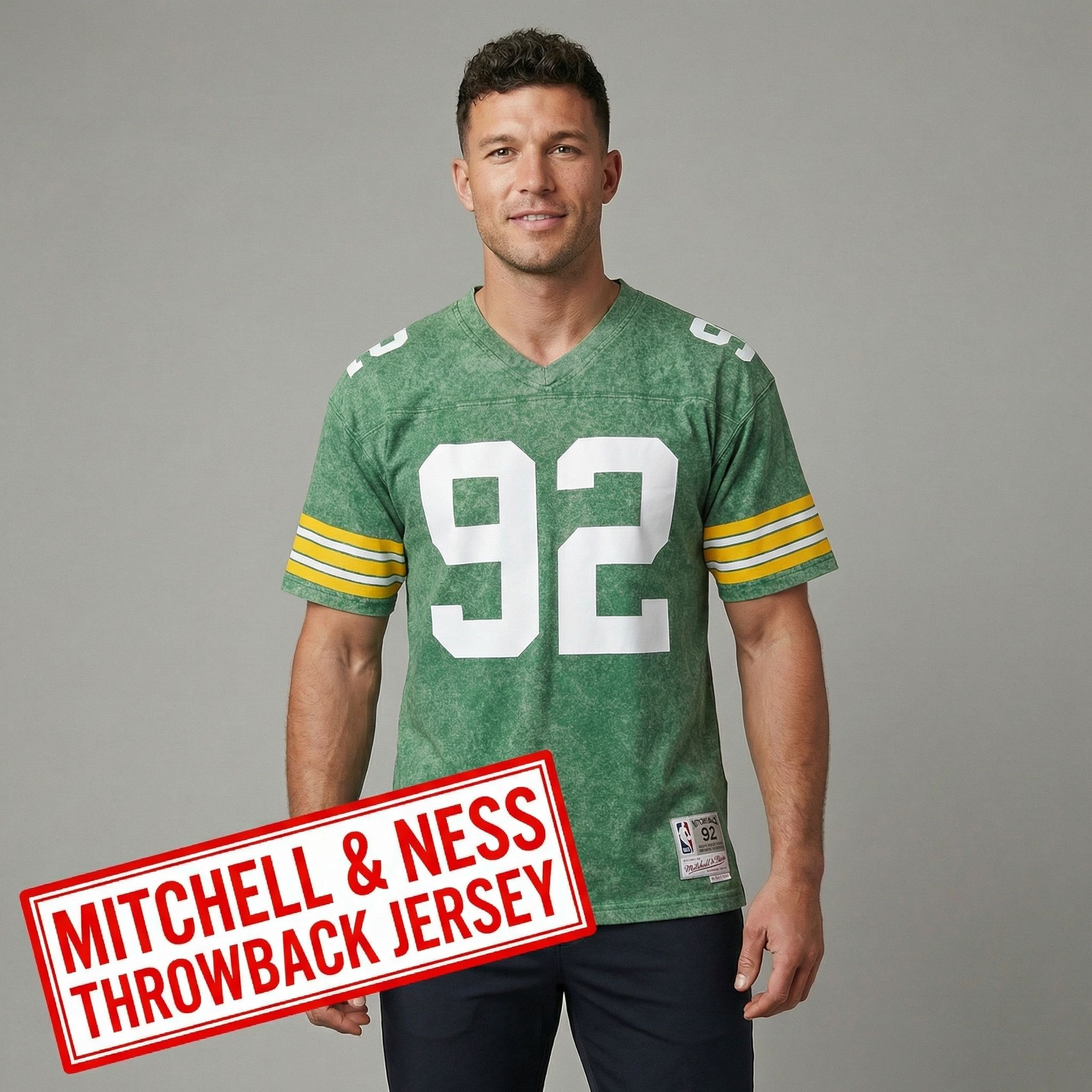 Mitchell & Ness Jersey Mitchell & Ness Green 92 Throwback | Rare NFL White Size US L / EU 52-54 / 3 - 1 Thumbnail