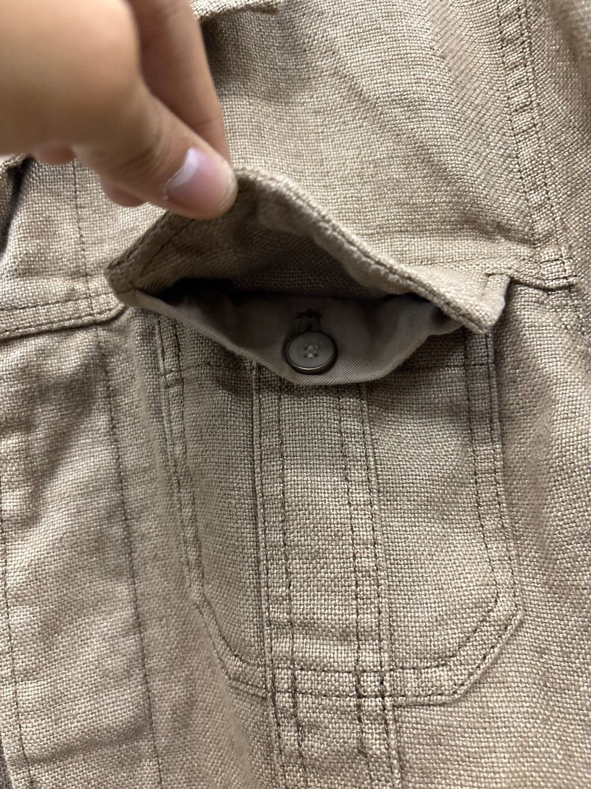 If Six Was Nine Royal Flush Linen Jacket Distressed Trucker Size US M / EU 48-50 / 2 - 7 Thumbnail