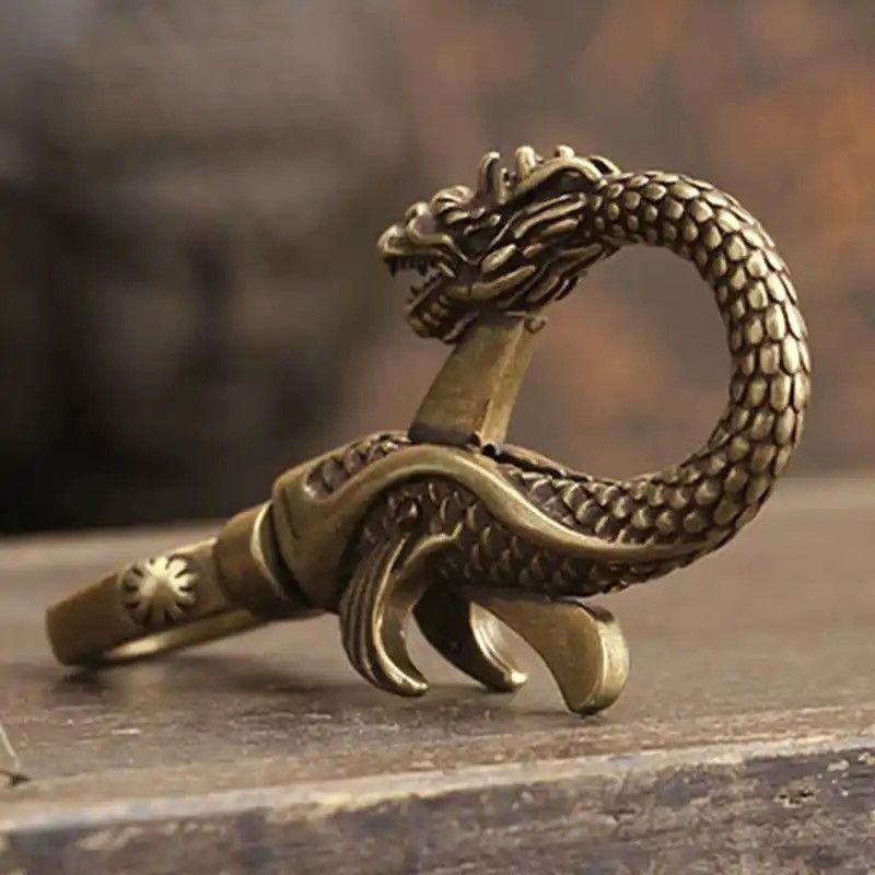 Vintage Vintage Brass Dragon Keychain Size ONE SIZE - 2 Thumbnail