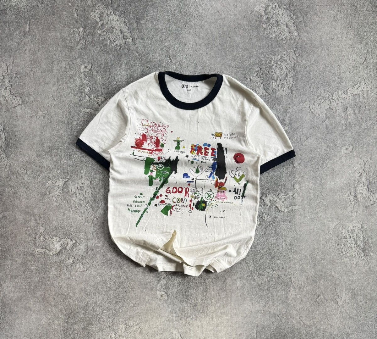 Uniqlo Archive & Jean Michel Basquiat retro art tee tshirt
