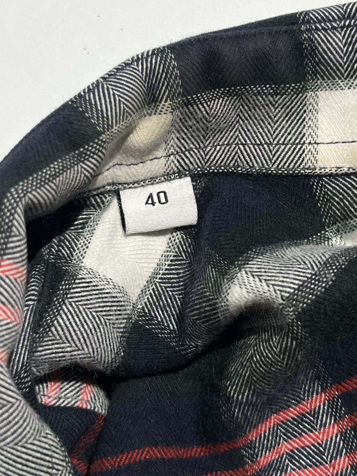 Givenchy Givenchy Navy Blue Checkered Studded Flannel Shirt Size US S / EU 44-46 / 1 - 4 Thumbnail