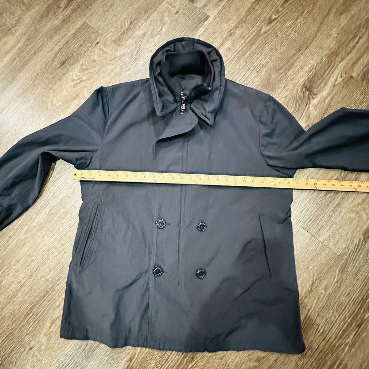 Moncler × Palm Angels Moncler Gobert Giubbotto Navy Men’s Dbl Breasted Size 6 Size US XL / EU 56 / 4 - 9 Thumbnail