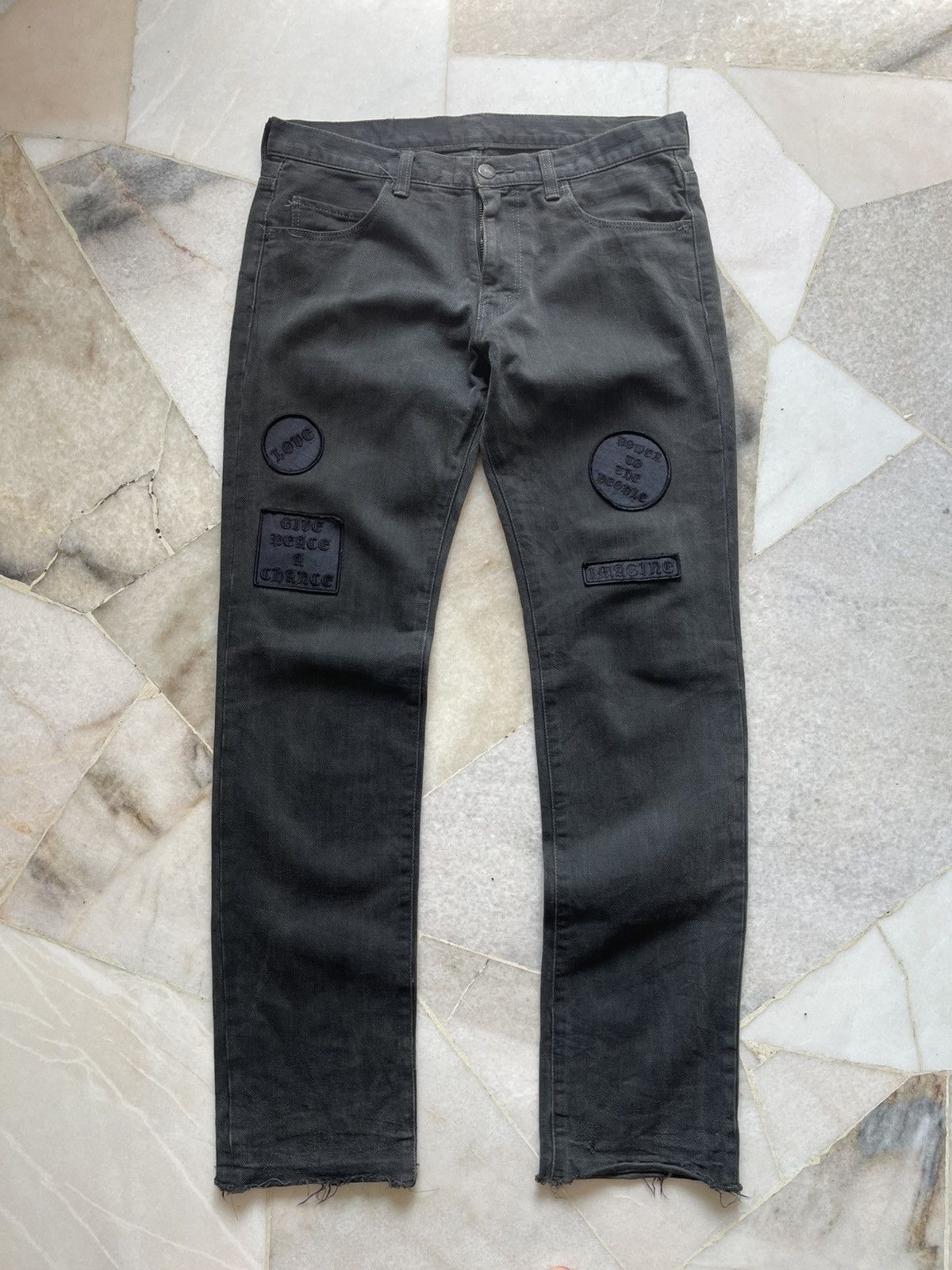 Number (N)ine 2004 Number Nine 'Give Peac A Chance' Patch Pants Size US 31 - 2 Thumbnail
